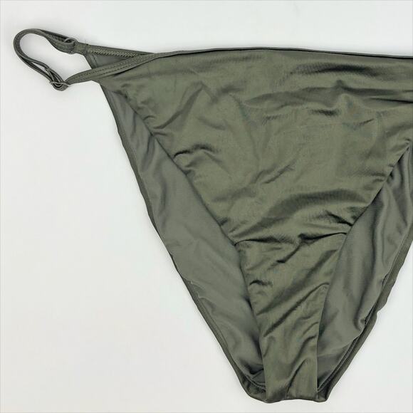 Good American Good Fit String Bikini Bottom Sz 7 (4XL) Stormy Green NWT - Picture 2 of 12